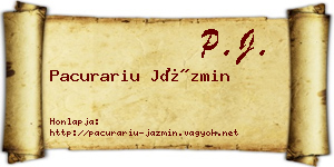 Pacurariu Jázmin névjegykártya